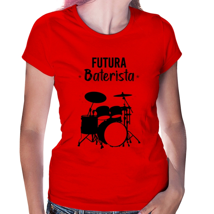 Baby Look Futura Baterista - Vermelha