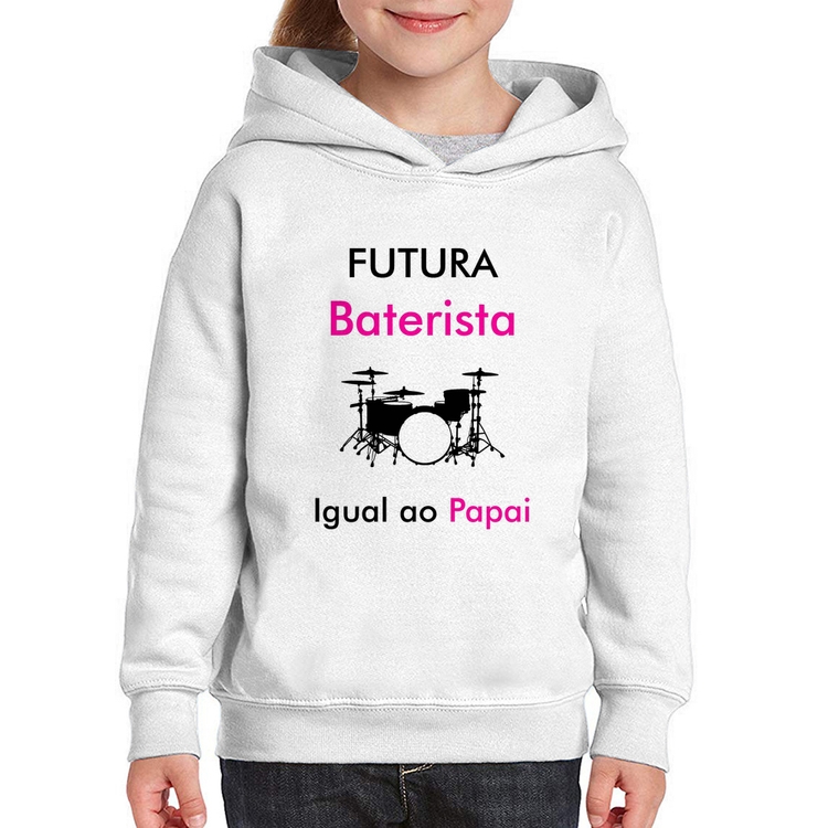 Moletom Infantil Futura Baterista Igual ao Papai
