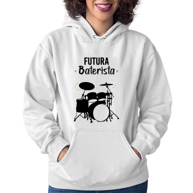 Moletom Feminino Futura Baterista - Branco