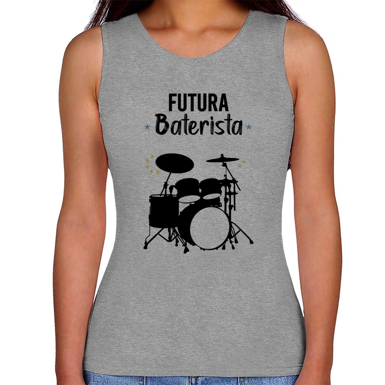 Regata Feminina Futura Baterista - Cinza