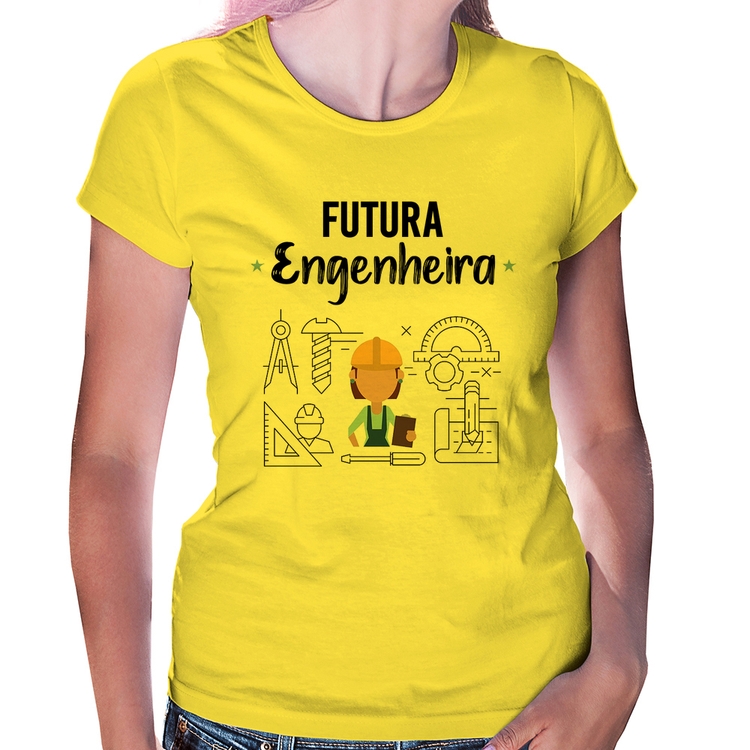 Baby Look Futura Engenheira - Amarela