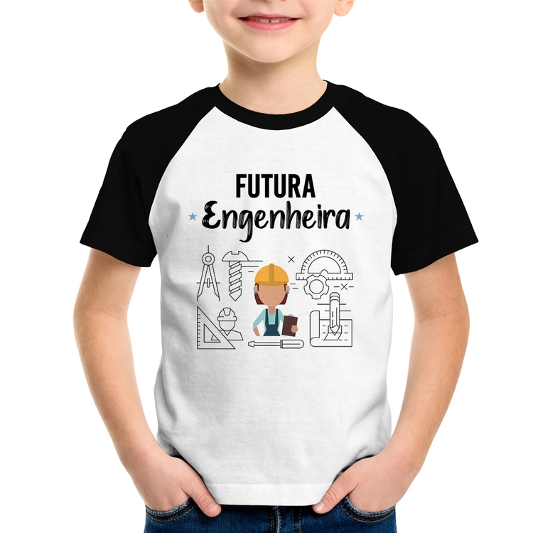 Camiseta Raglan Infantil Futura Engenheira