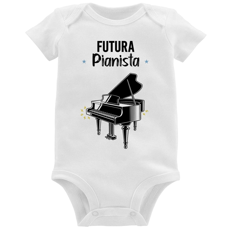 Body Bebê Futura Pianista