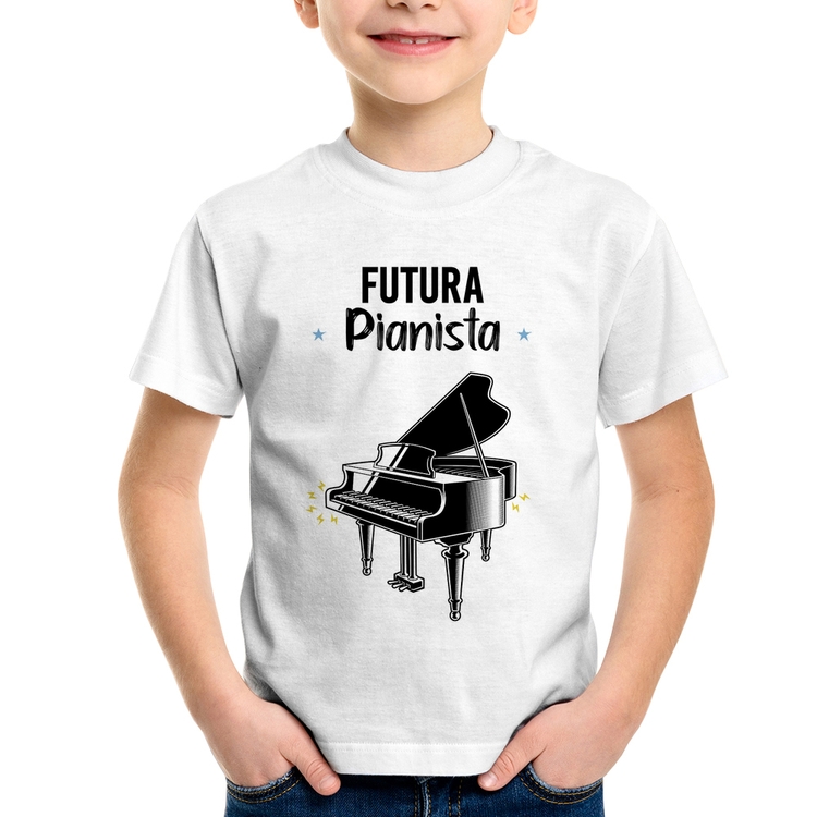 Camiseta Infantil Futura Pianista