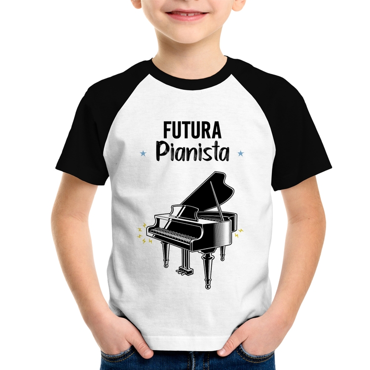 Camiseta Raglan Infantil Futura Pianista