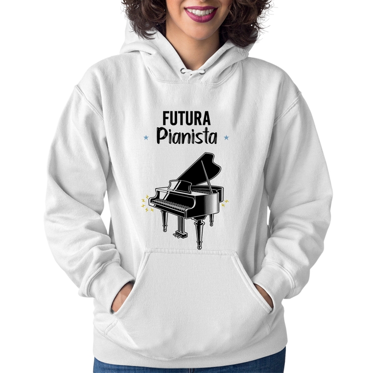 Moletom Feminino Futura Pianista - Branco