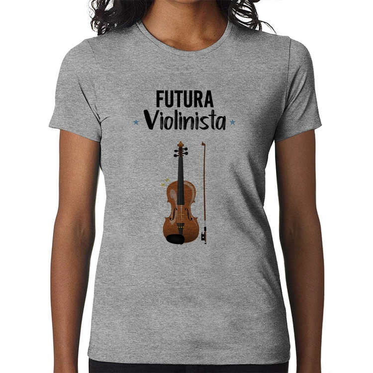 Baby Look Futura Violinista - Cinza