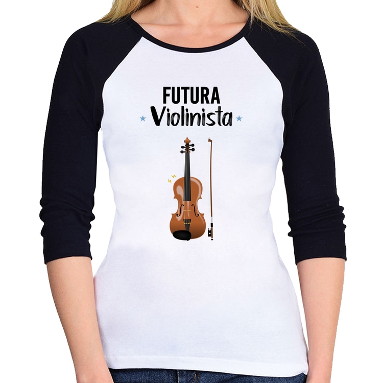 Baby Look Raglan Futura Violinista Manga 3/4