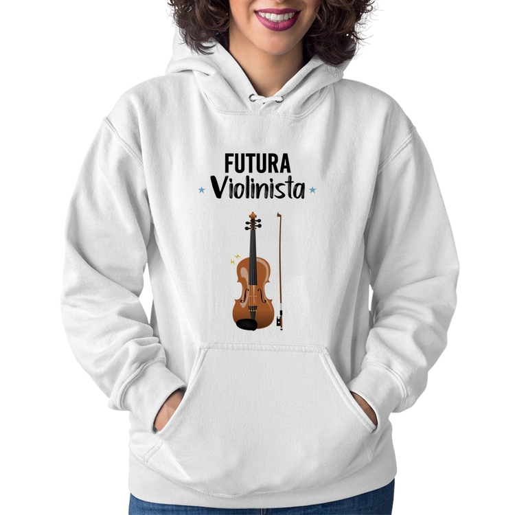 Moletom Feminino Futura Violinista - Branco