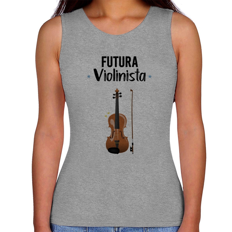 Regata Feminina Futura Violinista - Cinza