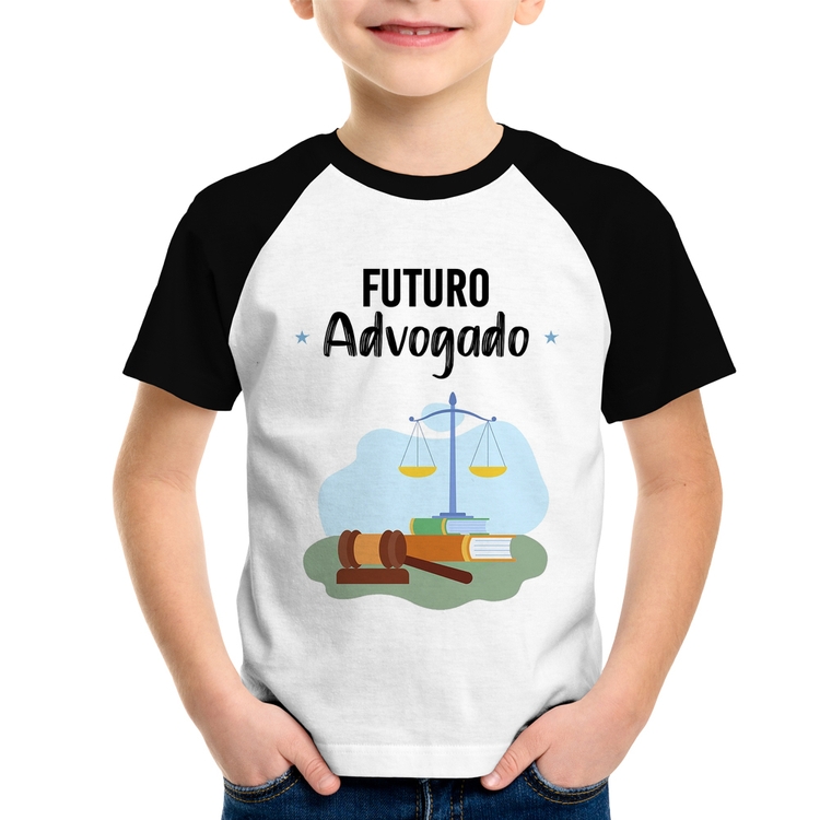 Camiseta Raglan Infantil Futuro Advogado
