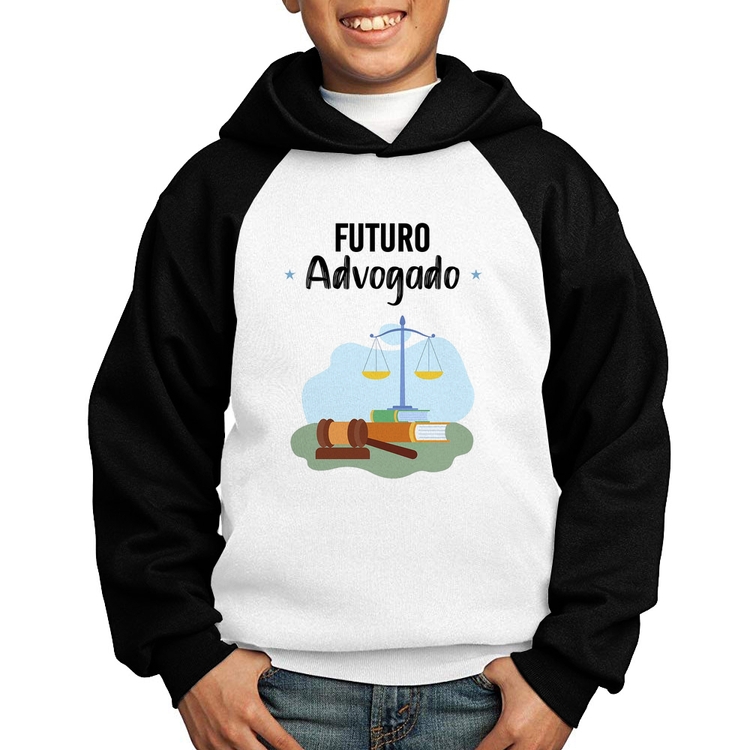 Moletom Infantil Futuro Advogado - Branco/Preto
