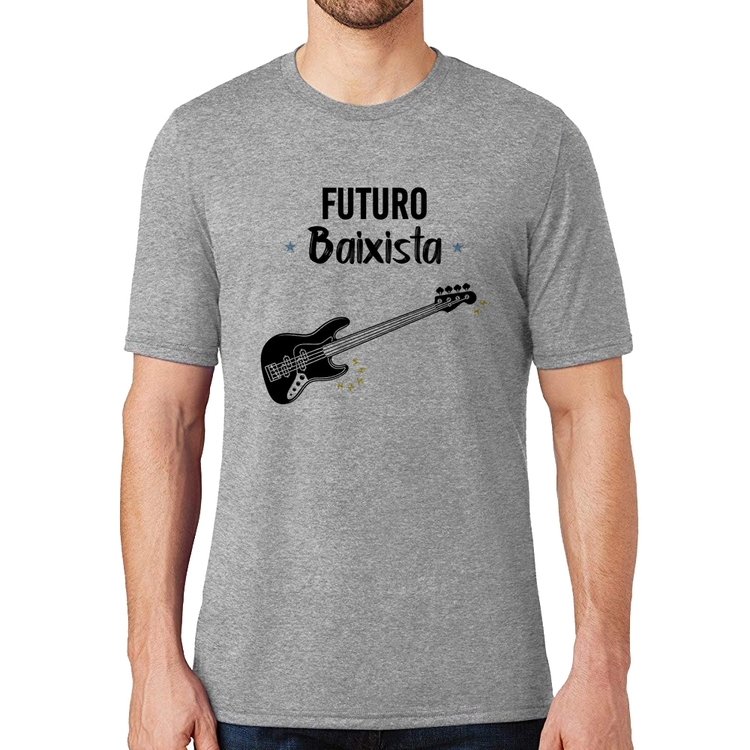 Camiseta Futuro Baixista - Cinza