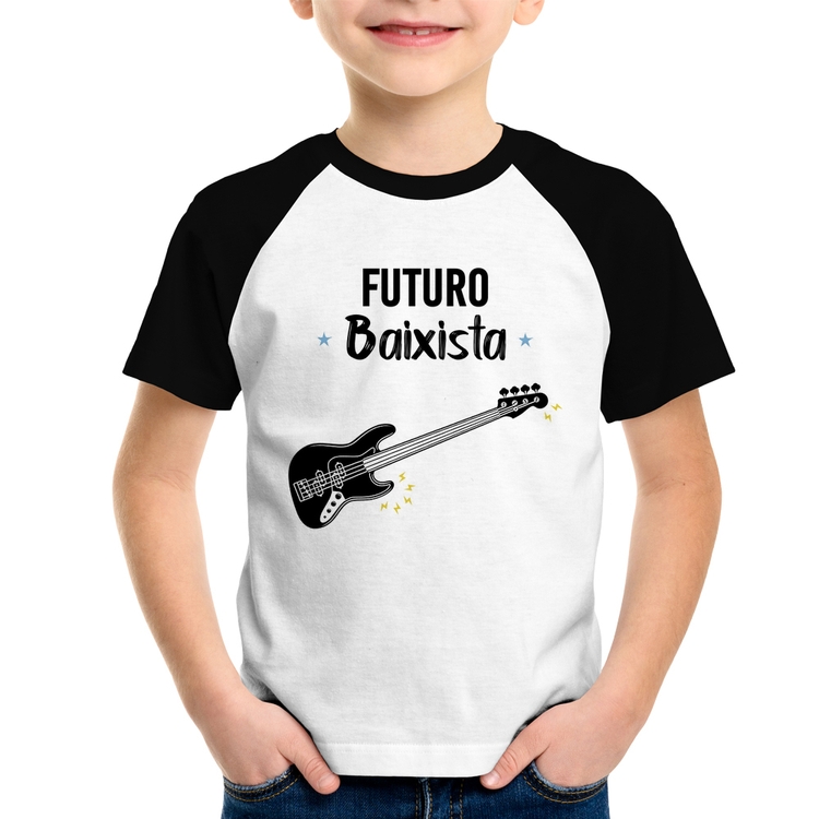 Camiseta Raglan Infantil Futuro Baixista
