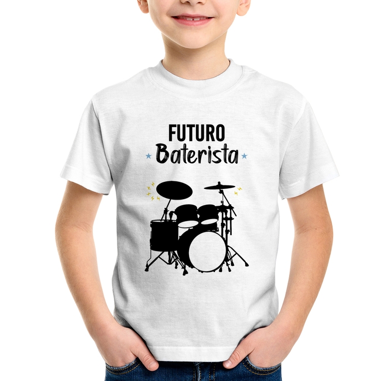Camiseta Infantil Futuro Baterista