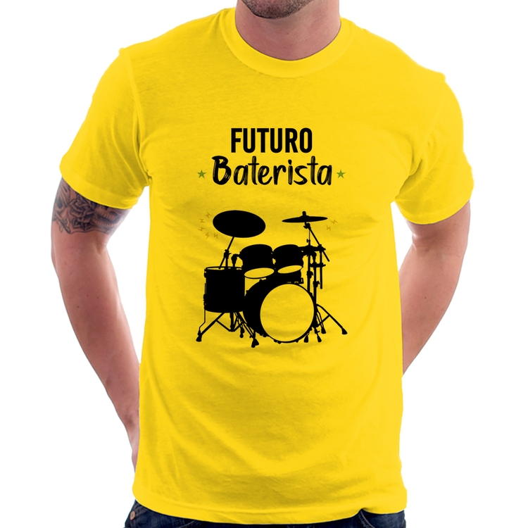 Camiseta Futuro Baterista - Amarela