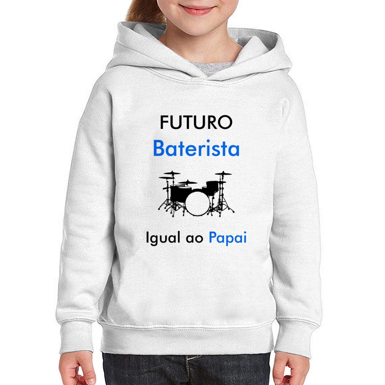 Moletom Infantil Futuro Baterista Igual ao Papai
