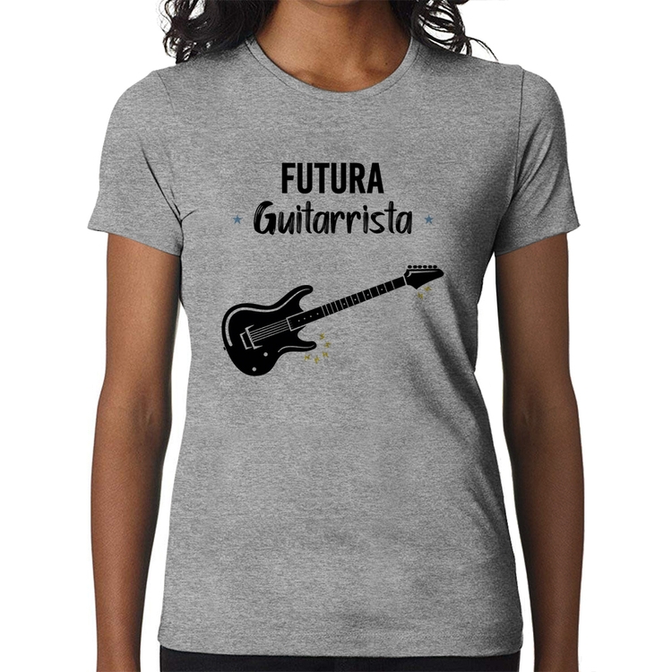 Baby Look Futura Guitarrista - Cinza