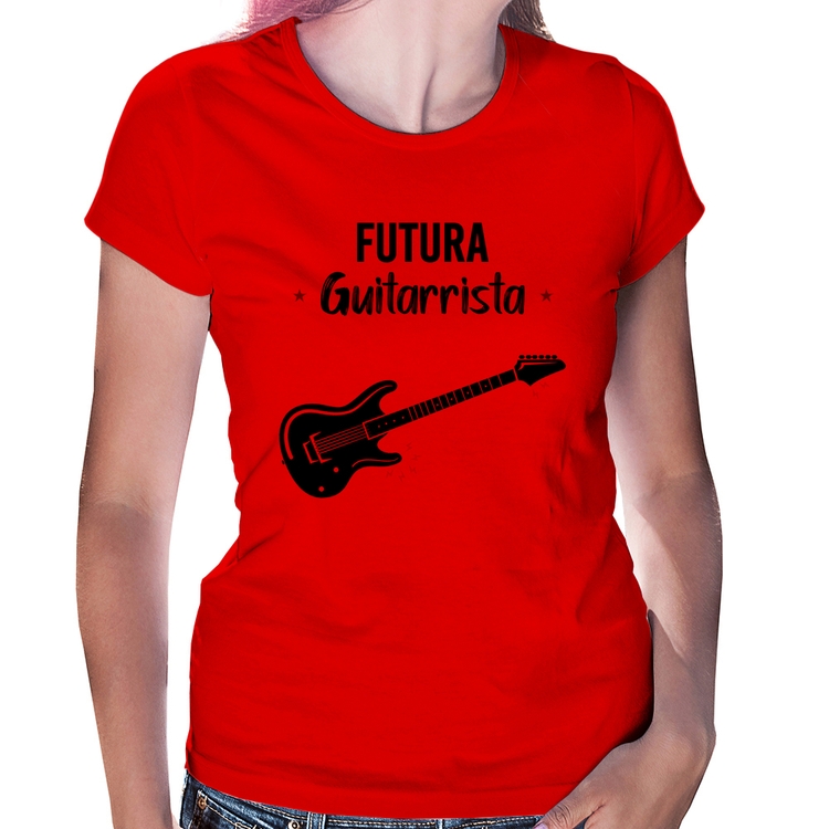 Baby Look Futura Guitarrista - Vermelha
