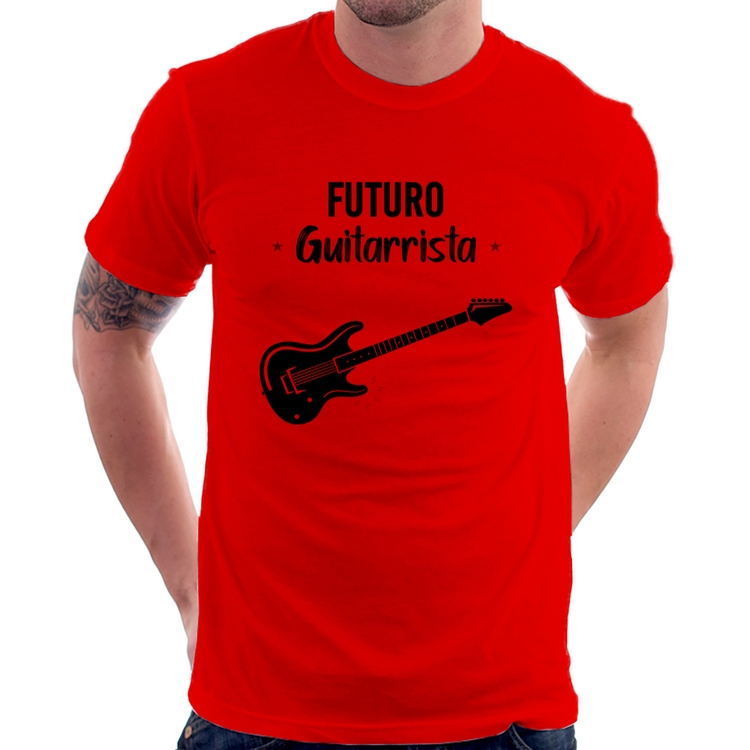 Camiseta Futuro Guitarrista - Vermelha