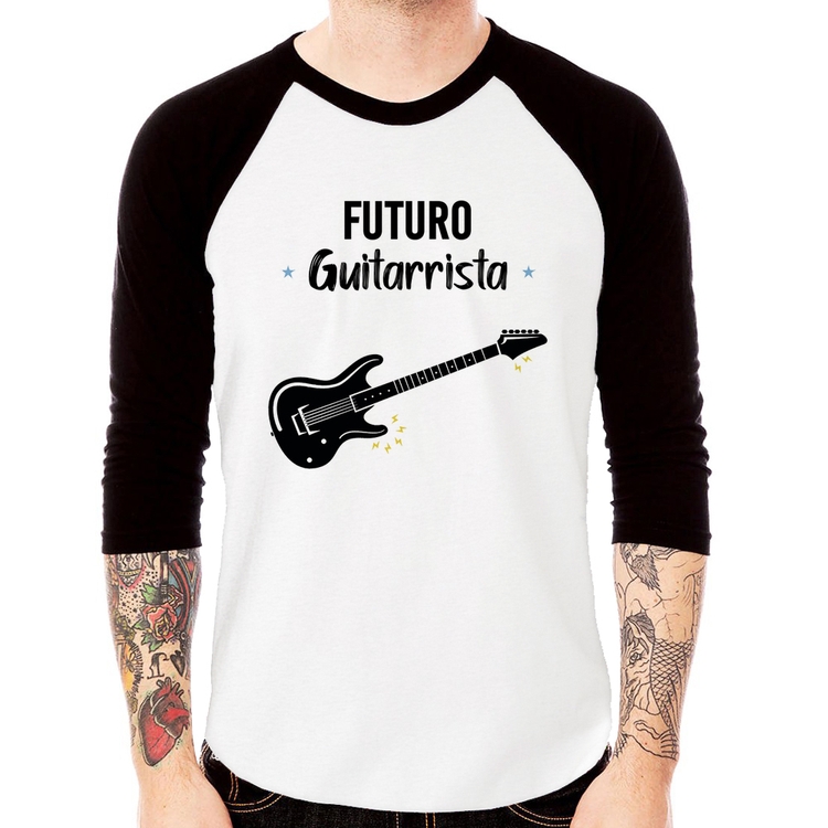 Camiseta Raglan Futuro Guitarrista Manga 3/4