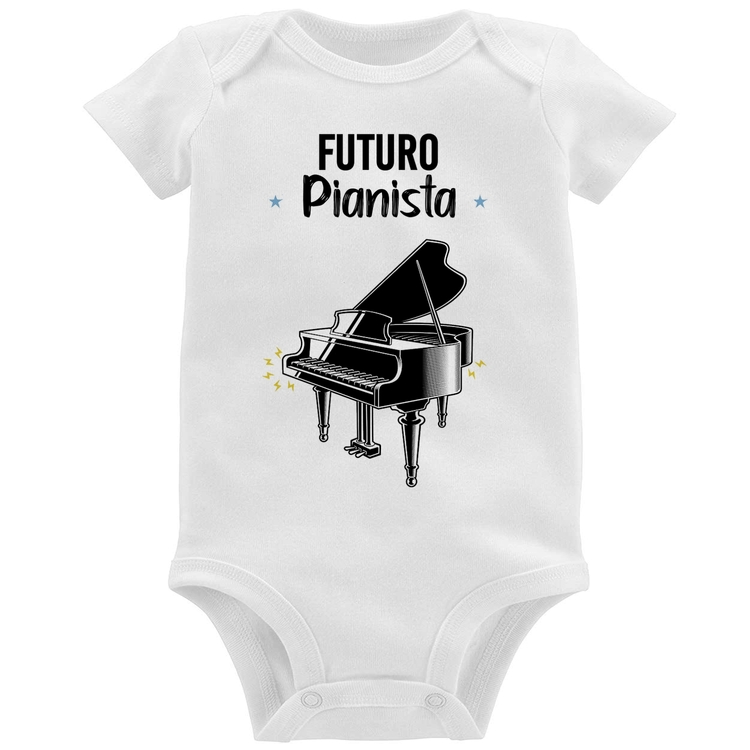 Body Bebê Futuro Pianista