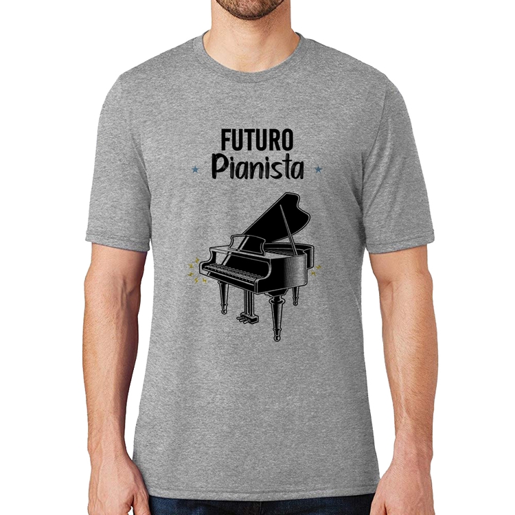 Camiseta Futuro Pianista - Cinza