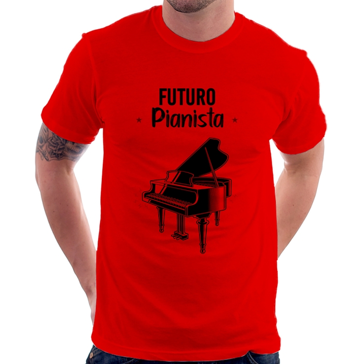 Camiseta Futuro Pianista - Vermelha