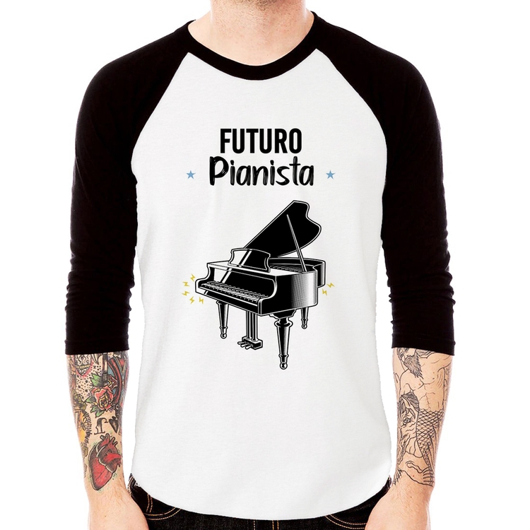 Camiseta Raglan Futuro Pianista Manga 3/4