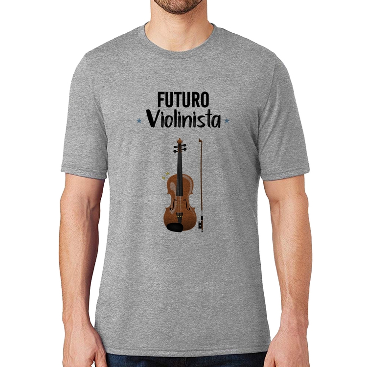 Camiseta Futuro Violinista - Cinza