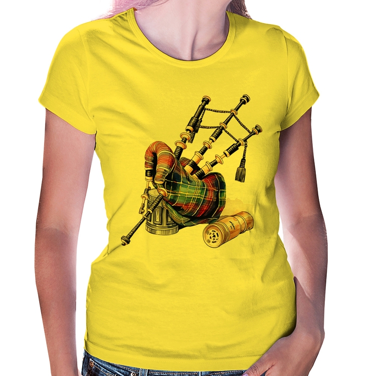 Baby Look Gaita de Foles - Amarela