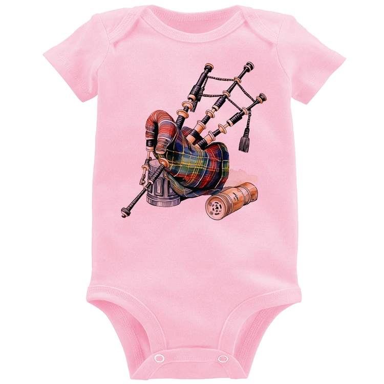 Body Bebê Gaita de Foles - Rosa Bebê