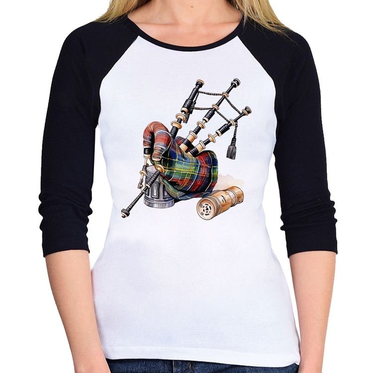 Baby Look Raglan Gaita de Foles Manga 3/4