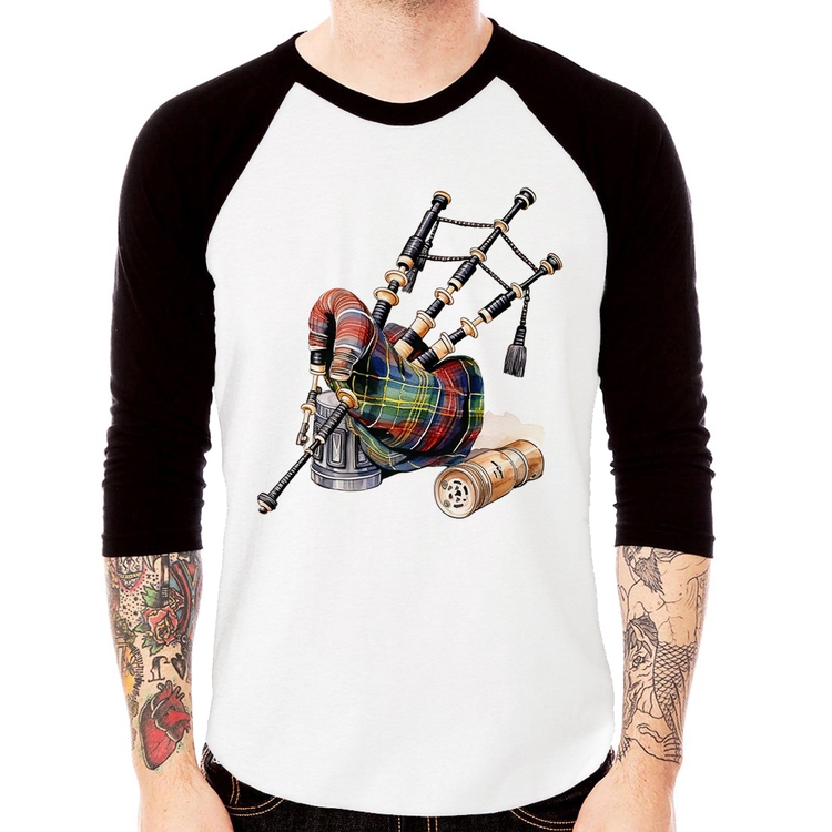 Camiseta Raglan Gaita de Foles Manga 3/4