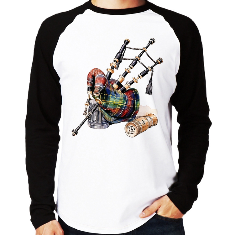Camiseta Raglan Gaita de Foles Manga Longa