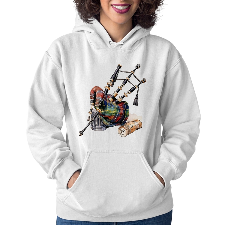 Moletom Feminino Gaita de Foles - Branco