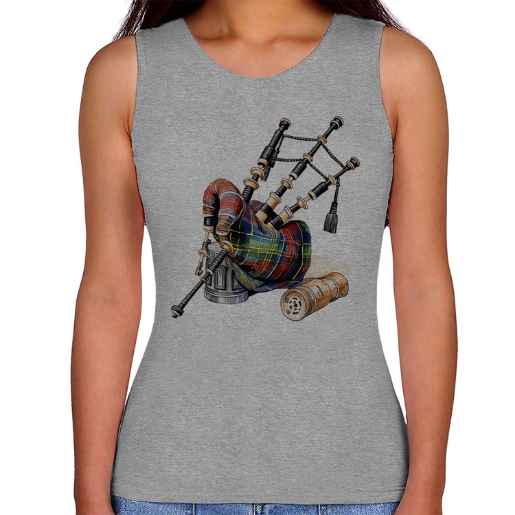 Regata Feminina Gaita de Foles - Cinza