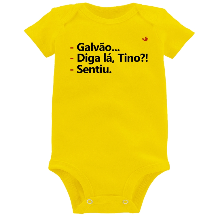 Body Bebê Galvão... Diga lá, Tino?! Sentiu. - Amarelo
