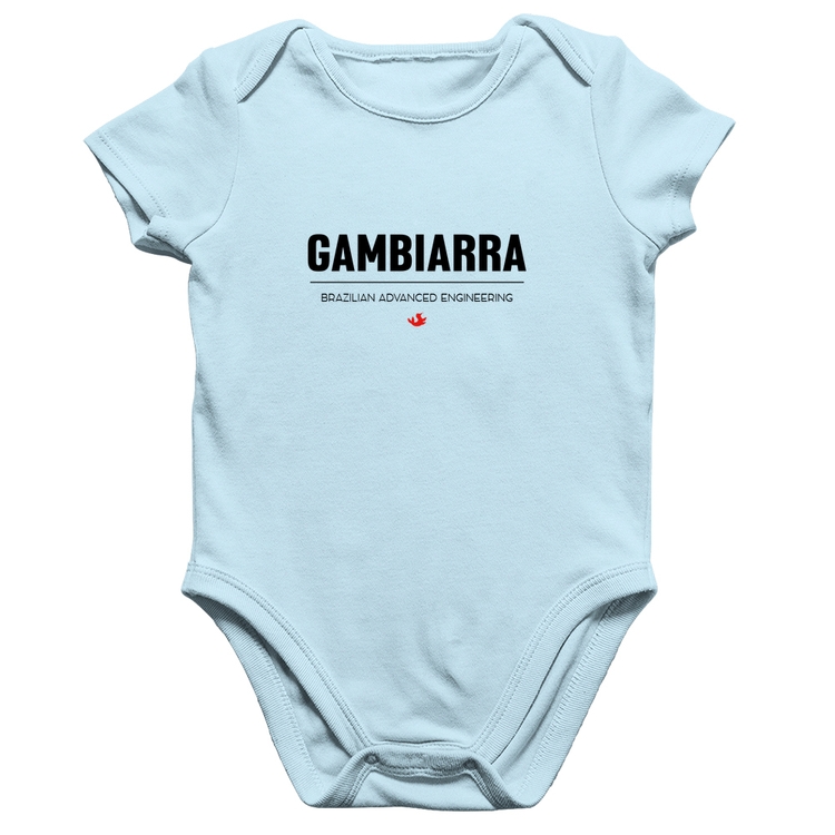 Body Bebê Algodão Gambiarra - Azul Bebê