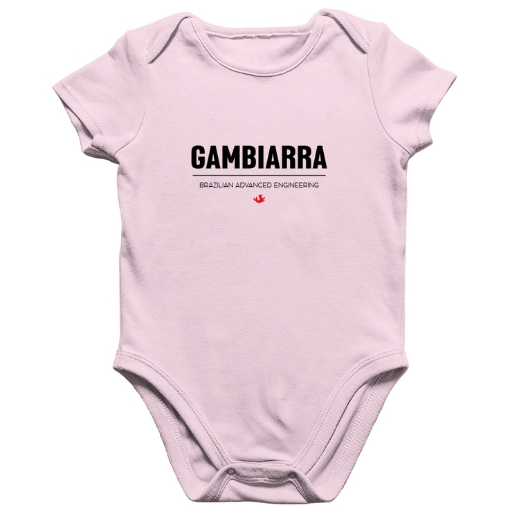 Body Bebê Algodão Gambiarra - Rosa Bebê