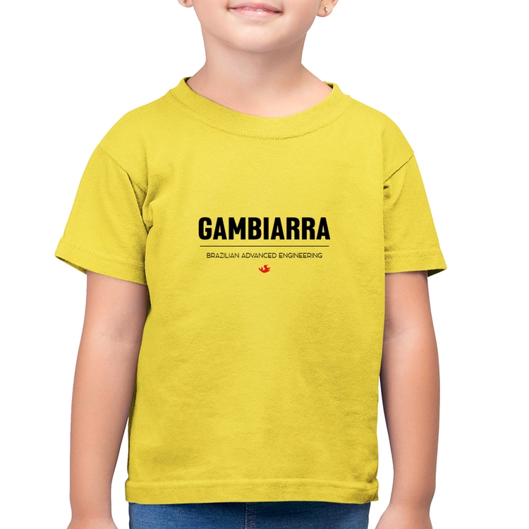 Camiseta Algodão Infantil Gambiarra - Amarelo Canário