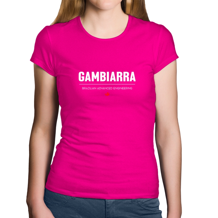 Baby Look Algodão Gambiarra - Rosa