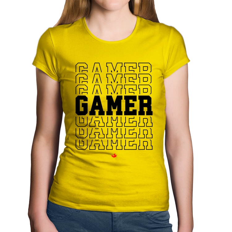 Baby Look Algodão Gamer - Amarela