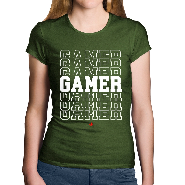 Baby Look Algodão Gamer - Musgo