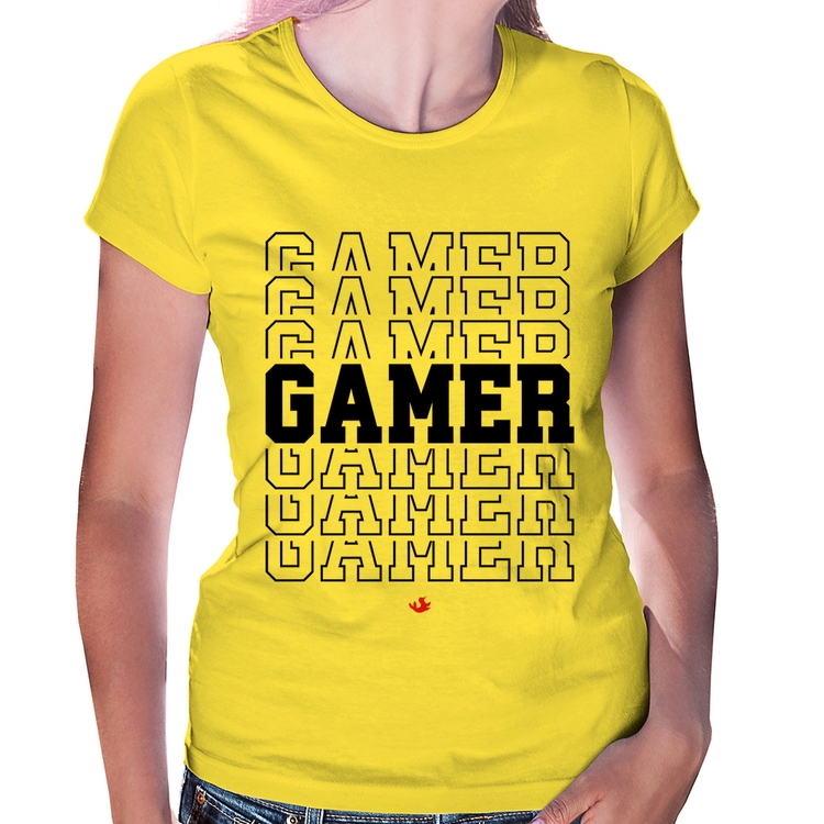 Baby Look Gamer - Amarela