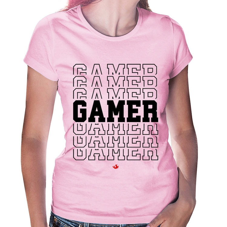 Baby Look Gamer - Rosa Bebê
