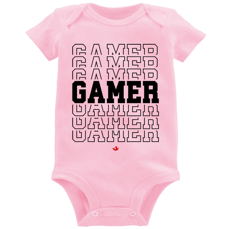 Body Bebê Gamer - Rosa Bebê