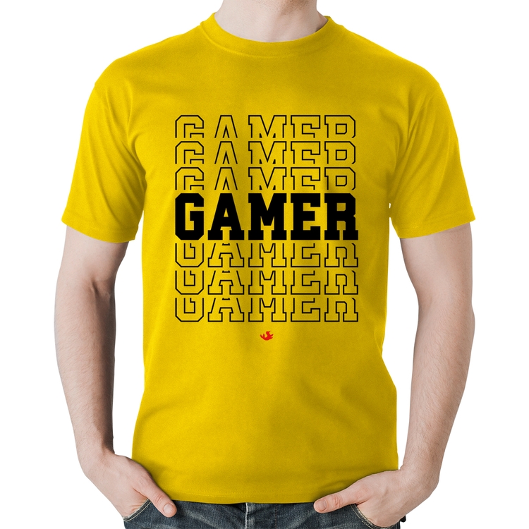 Camiseta Algodão Gamer - Amarela