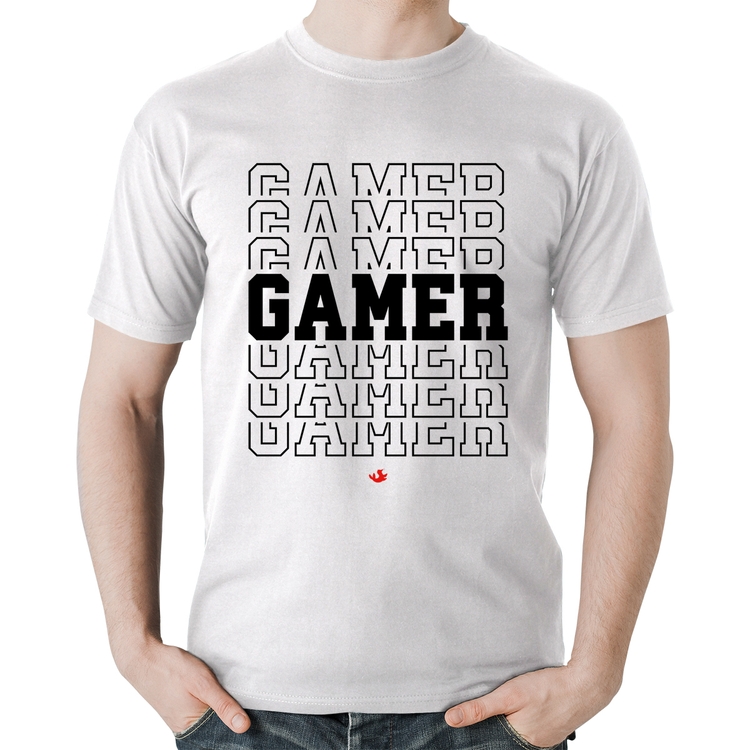 Camiseta Algodão Gamer - Branca