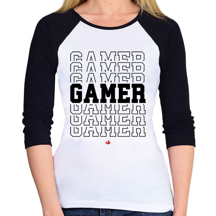 Baby Look Raglan Gamer Manga 3/4